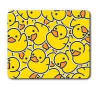 Estera cómoda del ratón - patos de goma amarillos Anadón 23.5 x 19.6 cm (9.3 x 7.7 pulgadas) para la computadora y ordenador portátil, oficina, regalo, antideslizante base - RM2078