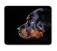 Estera cómoda del ratón - perro de Rottweiler Retrato lindo de 23.5 x 19.6 cm (9.3 x 7.7 pulgadas) para la computadora y el ordenador portátil, oficina, regalo, base antideslizante - RM2686