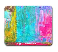 Estera cómoda del ratón - pintura al óleo pintura artística 23.5 x 19.6 cm (9.3 x 7.7 pulgadas) para la computadora y ordenador portátil, oficina, regalo, base antideslizante - RM3872