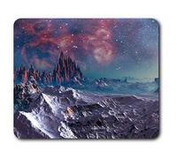 Estera cómoda del ratón - Planeta extranjero de la superficie del espacio Galaxy 23.5 x 19.6 cm (9.3 x 7.7 pulgadas) para la computadora y el ordenador portátil, oficina, regalo, base antideslizante - RM14253