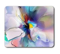 Estera cómoda del ratón - Resumen Flor Azul Violeta 23.5 x 19.6 cm (9.3 x 7.7 Pulgadas) para la computadora y el Ordenador portátil, Oficina, Regalo, Base Antideslizante - RM2822