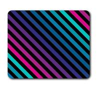 Estera cómoda del ratón - Retro de la diversión Raya el Rosa del Trullo 23.5 x 19.6 cm (9.3 x 7.7 Pulgadas) para la computadora y el Ordenador portátil, Oficina, Regalo, Base Antideslizante - RM12934