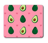 Estera cómoda del ratón - rosa lindo aguacate divertido Dieta 23.5 x 19.6 cm (9.3 x 7.7 pulgadas) para la computadora y ordenador portátil, oficina, regalo, antideslizante base - RM2033