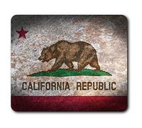 Estera cómoda del ratón - rústica de California Repubblica EE.UU. Viajes 23.5 x 19.6 cm (9.3 x 7.7 pulgadas) para la computadora y el ordenador portátil, oficina, regalo, antideslizante base - RM8486