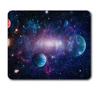 Estera cómoda del ratón - Sistema Solar Planetas Espacio Globo 23.5 x 19.6 cm (9.3 x 7.7 Pulgadas) para la computadora y el Ordenador portátil, Oficina, Regalo, Base Antideslizante - RM13188