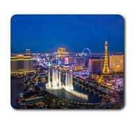 Estera cómoda del ratón - Strip de Las Vegas EE.UU. Latina 23.5 x 19.6 cm (9.3 x 7.7 pulgadas) para la computadora y el ordenador portátil, oficina, regalo, base antideslizante - RM3416