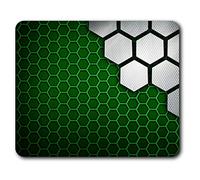 Estera cómoda del ratón - verde fresco de plata Gamer TI 23.5 x 19.6 cm (9.3 x 7.7 pulgadas) para la computadora y el ordenador portátil, oficina, regalo, base antideslizante - RM3876