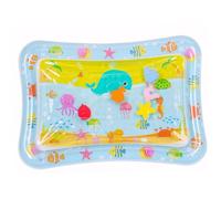 Estera de agua para tiempo boca abajo, 27x20x3 Estera de agua inflable Sensorial para bebés, Almohada para tiempo boca abajo de PVC a prueba de fugas, Juego educativo temprano para bebés pequeños (