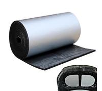 Estera de aislamiento acústico - 120x30cm Rollo de aislamiento acústico de papel de aluminio | Escudo de techo autoadhesivo para pared de invernadero, barrera acústica ignífuga. Curva fuerte, 25 mm de