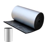 Estera de aislamiento acústico - 120x30cm Rollo de aislamiento acústico de papel de aluminio | Escudo de techo autoadhesivo para pared de invernadero, barrera acústica ignífuga. Curva fuerte, 25 mm de