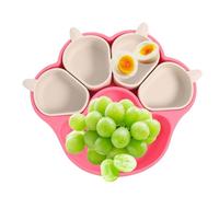 Estera de alimentación de silicona para bebés, placas de succión para bebés - Bandeja divisoria con en forma de garra de gato,Plato de succión para bebé, platos divididos de silicona para bebé, para c