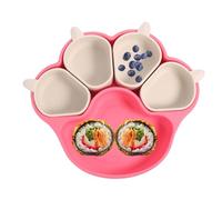 Estera de alimentación de silicona para bebés, placas de succión para bebés, Platos de silicona para niños pequeños con forma de garra de gato, Plato de succión para bebé, platos divididos de