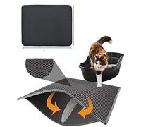 Estera de Arena para Gatos, Alfombra para Gatos Arena, Cat Litter Mat, Impermeable Alfombra de Basura de Doble Capa (S)