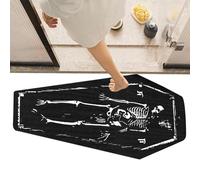 Estera de baño de ataúd | Alfombra de Piso gótica, 39.37x15.7in alfombrra de Entrada sin Deslizamiento, alfombrra de Halloween para decoración del hogar, Puerta Principal, Dormitorio, baño