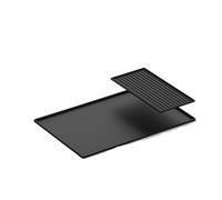 Estera de barra café silicona 2 en 1 con protector mostrador antideslizante secado platos desmontable resistente al calor(Small black)