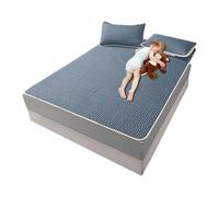 Estera de cama de dormitorio de verano,Esteras de sábanas refrescantes de verano - Estera de seda de hielo para el hogar | Las personas dobles de estilo simple usan una estera para mejorar la sensació