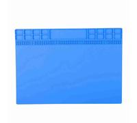 Estera de Cojín de Aislamiento Térmico Corrugado 350 Mm*250 Mm, Plataforma Mantenimiento Temperatura Anti -alta Temperatura para Computadoras Fonones Móviles, Material Silicona Suave (azul oscuro)