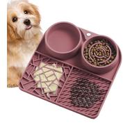 Estera De Comida Lenta De Silicona - Bandeja De Alimentación Flexible, Plato De Alimentador Lento | Almohadilla De Lamiendo De Diseño Portátil Con Mascotas Con Ventosas, Alimentador De Puzzle I