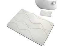 Estera De Ducha De Tierra Diatomea | Alfombra De Baño Absorbido Con Agua Seca Rápida Anti-Deslizamiento Secado Rápido Diatom Barro Matt Diseño Geométrico Moderno Para La Cocina Uso Del Hotel