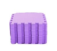Estera de ejercicio rompecabezas 30cm, baldosas EVA, suelo protector, equipo gimnasio, almohadilla espuma entrelazada, 12 Uds Para Máquinas(Purple)
