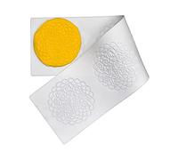 Estera de encaje de silicona, molde de impresión para manualidades de azúcar, decoración de pasteles comestibles, 3 agujeros corona redonda