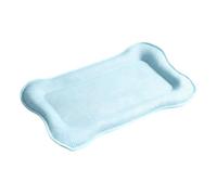 Estera de enfriamiento for Gatos, 42x58 cm, Forma de Hueso Lavable Multicolor for Interiores y Exteriores, Viajes en Coche, Patio(Blue)