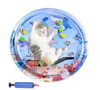 Estera de enfriamiento para perros, cama de agua de mascotas,Matera de agua de gato colorida con inflador - Cama sensorial portátil, almohadilla interactiva inflable para el patio, el patio trasero, e