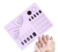 Estera de entrenamiento de uñas, alfombra de uñas de silicona,Alfombra de práctica de uñas de silicona para manicura | Guía profesional de pegatinas para uñas, herramientas de manicura, estera