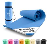 #DoYourFitness® Esterilla de fitness y yoga | Esterilla antideslizante suave y gruesa | 183 x 61 x 1,5 cm | ideal para gimnasia, pilates y yoga | Para principiantes y avanzados [azul]