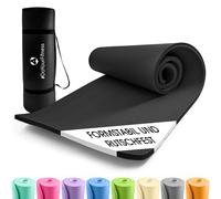 #DoYourFitness® Esterilla de fitness y yoga | Esterilla antideslizante suave y gruesa | 183 x 61 x 1,5 cm | ideal para gimnasia, pilates y yoga | Para principiantes y avanzados [negro]