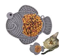 Estera de lamer para perros - Estera de acremadura de silicona en forma de pez | Estera de lamiendo de protección de asfixia y propina para gatos | Cojín para perros pequeños, Natación,