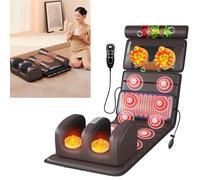 Estera De Masaje Con Calefacción, Con 20 Cabezales De Masaje Shiatsu Para Cuello, Estera Masajeadora De Cuerpo Completo, 10 Motores De Vibración, Colchón De Masaje Para Cuello, Espalda,cintura,piern