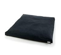Estera de meditación/Zabutón/relleno fibra de algodón 100% reciclado/base para Cojín de meditación/colchoneta meditación y yoga / 75x64 cm (NEGRO ZEN)