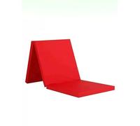 Estera de práctica de baile triple plegable, almohadilla de gimnasia a prueba de agua, almohadilla de entrenamiento físico for abdominales, salto alto, pilates y yoga(Red)