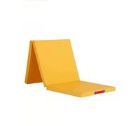 Estera de práctica de baile triple plegable, almohadilla de gimnasia a prueba de agua, almohadilla de entrenamiento físico for abdominales, salto alto, pilates y yoga(Yellow)