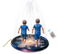 Estera de pulverización con luz LED - 780 g, Juego de césped al Aire Libre, Juguete acuático para jardín fácil de Transportar | de Almohadilla contra Salpicaduras de aspersor de Verano para ni