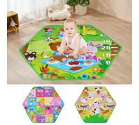 Estera De Rastreo De Bebé - 130 Cm/51.22 Pulgadas De Alfombras Impermeables, Alfombrillas Para Bebés Para El Juego De Piso, Juego Suave Y Acolchado Matt Para Niños Pequeños | El Tiempo De Barri