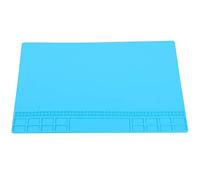 Estera de reparación de silicona magnética, almohadilla de estación de soldadura para teléfono y computadora resistente al calor, 350x250x4mm (Azul claro)