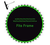 Estera de Salto de Repuesto para Cama Elástica - Compatible con Estructuras de 183/244/305/366/396/427/457 cm - Lona de Salto Resistente e Impermeable,Verde,Fits 6ft/183cm 36V