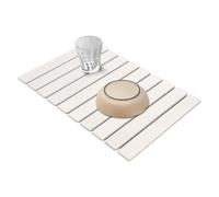 Estera De Secado De Cocina - Estera De Secado De Platos Plegable Absorbente De 23,6 X 15,7 Pulgadas | Esteras De Piedra Del Palero De Platos Para El Restaurante Eco Del Cortijo Café De La Encimera