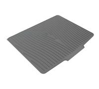 Estera de secado de silicona 24x19 XXL Bandeja de secado de platos antideslizante con borde de drenaje resistente al calor para encimera de cocina Granito Gris Cuarzo