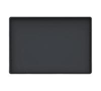 Estera de silicona para encimera de cocina Antideslizante Resistente al calor Cafetera Pad Espresso Dish Drying Protector 40x50cm (negro)