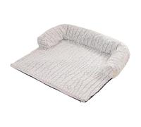 Estera de sofá para mascotas: tumbona cómoda con borde elevado, protector de muebles antideslizante, almohadilla de relajación para cachorros, capa de cubierta lavable | Cama de salón de animales perf