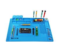 Estera de soldadura 45 x 30 cm almohadilla magnética de silicona con aislamiento térmico 500 ℃ antiestática plataforma de mantenimiento para pistola de calor, reparación de teléfono