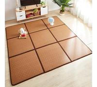 Estera de Tatami Japonesa, colchón de Tatami Tradicional japonés, Estera de Suelo de ratán, Antideslizante y Transpirable, Adecuada para Sala de Estar y Dormitorio.,A04,60X120CM