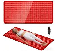 Estera De Terapia De Luz Roja, Almohadilla De Alivio For Todo El Cuerpo Con Longitud De Onda Dual De 660 Nm + 850 Nm, 1410 LED, 3 Modos For Dolor De Espalda, Cuello, Hombros Y Rodillas