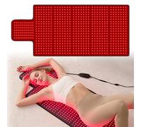 Estera De Terapia De Luz Roja Extra Grande, Almohadilla De Terapia De Luz Roja De Cuerpo Completo LED, Longitudes De Onda Duales De 660 Nm Y 850 Nm Plegable Con Temporizador(A(47.5" x 20"))