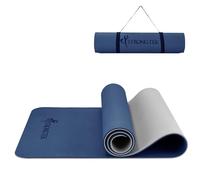 Estera de yoga azul strongtek, 72 "x24" X1 / 3 ", estera deportiva antideslizante, mayor estabilidad, estera de fitness portátil con tirantes, muy adecuada para Pilates y gimnasia libre
