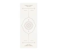 Estera de Yoga con Base de goma y PU, estera de Pilates Unisex, soporte de cojín de 4,5mm de espesor for Pilates en casa y ejercicios de suelo(Weiß)