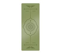 Estera de Yoga con Base de goma y PU, estera de Pilates Unisex, soporte de cojín de 4,5mm de espesor for Pilates en casa y ejercicios de suelo(Groen)